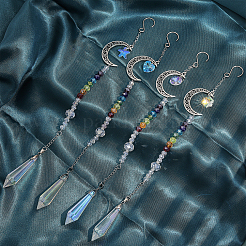 Alloy Moon Pendant Decorations&nbsp;HJEW-CA0001-42