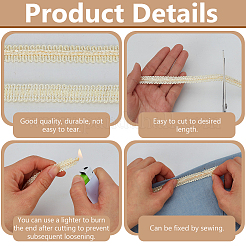Polyester Curtain Lace Trimmer Ribbon&nbsp;DIY-WH0700-05A