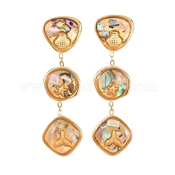 304 Stainless Steel Resin Stud Dangle Earrings&nbsp;SA-E001-01G