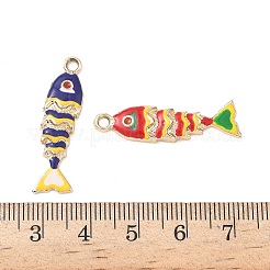 Alloy Enamel Pendants&nbsp;PALLOY-P313-07G