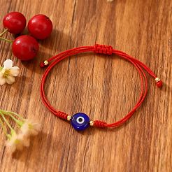 Handmade Lampwork Evil Eye Bead Braided Bracelets&nbsp;RO1505-1