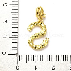 Rack Plating Brass Micro Pave Cubic Zirconia European Dangle Charms&nbsp;KK-L210-015G-S