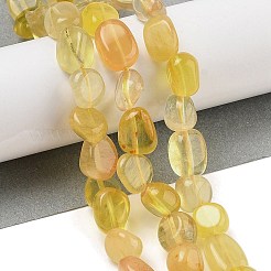 Natural Yellow Fluorite Beads Strands&nbsp;G-G160-B02-01