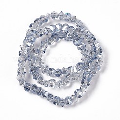 Transparent Electroplate Glass Beads Strands&nbsp;EGLA-L043-PL03
