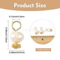 20Pcs Natural Cultured Freshwater Pearl Potato Charms&nbsp;PALLOY-YW00087