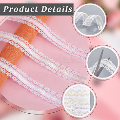 3 Roll 3 Colors Polyester Flower Embroidery Lace Ribbon&nbsp;OCOR-CY0001-37