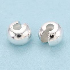 925 Sterling Silver Crimp Beads Covers&nbsp;STER-T008-37S-01