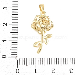 Valentine's Day Brass Micro Pave Clear Cubic Zirconia Pendants&nbsp;KK-D258-07G-08