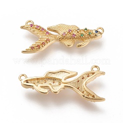 Brass Micro Pave Cubic Zirconia Pendants&nbsp;ZIRC-L091-055G
