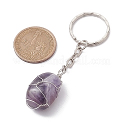 Natural Mixed Gemstone Pendant Keychain&nbsp;KEYC-JKC00742