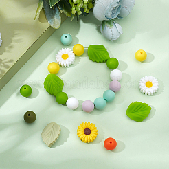 DIY Flower Leaf Bracelet Making Kit&nbsp;DIY-PH0009-33