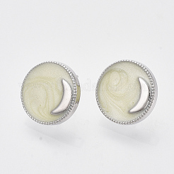 Brass Stud Earring Findings&nbsp;KK-N216-37P-02-NF