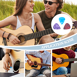 8Pcs Artistic Plastic Guitar Pick&nbsp;AJEW-UN0002-23