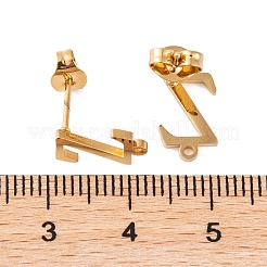Ion Plating(IP) 304 Stainless Steel Stud Earrings&nbsp;FIND-Q103-01Z-G