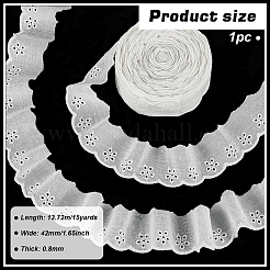 Polyester Hollow Flower Lace Trim&nbsp;OCOR-WH0085-39C