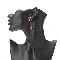 304 Stainless Steel Star Asymmetrical Earrings&nbsp;EJEW-JE04889-01