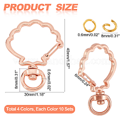 Alloy Swivel Keychain Clasp Findings&nbsp;KEYC-CA0001-04