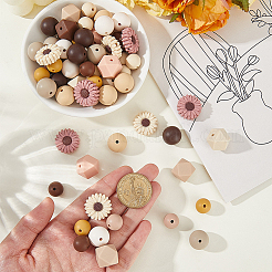 100Pcs 14 Styles Food Grade Eco-Friendly Silicone Beads&nbsp;SIL-PA0001-16