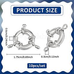 10Pcs Rack Plating Brass Spring Ring Clasps&nbsp;KK-PH0015-32