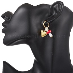 Acrylic Heart Locket Hoop Earrings&nbsp;EJEW-JE06844-02