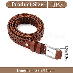 Braided Imitation Leather Chain Belts&nbsp;AJEW-WH20020-053E