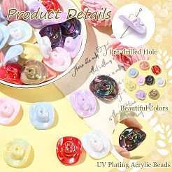 36Pcs 9 Colors Opaque UV Plating Acrylic Beads&nbsp;PACR-CJ0001-48