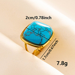 Adjustable 304 Stainless Steel Cuff Open Rings for Women&nbsp;TI2692-5