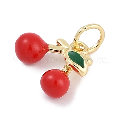 Brass Enamel Charms&nbsp;KK-Q028-34G