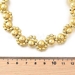 Brass Round Beaded Necklaces&nbsp;NJEW-D314-06G