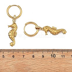 Ocean 304 Stainless Steel Hoop Dangle Earrings for Women&nbsp;EJEW-JE07267-01