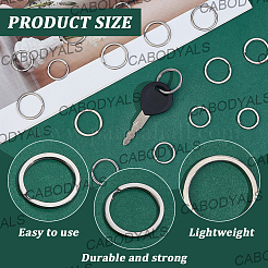 40Pcs 2 Styles 304 Stainless Steel Split Key Rings&nbsp;STAS-CY0001-03