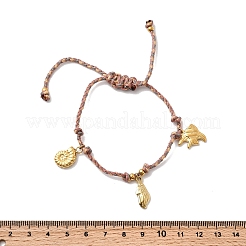 Ocean Series 304 Stainless Steel Charm Bracelets&nbsp;BJEW-K237-25A-G