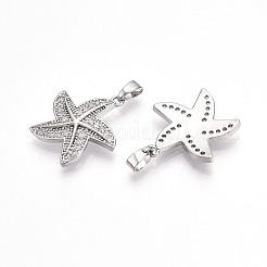 Brass Micro Pave Cubic Zirconia Pendants&nbsp;KK-T070-86P