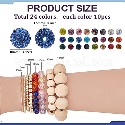 Pave Disco Ball Beads&nbsp;RB-PH0008-21