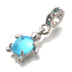 Rack Plating Alloy Rhinestone European Dangle Charms&nbsp;FIND-H005-45P-06