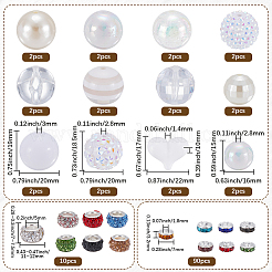 24Pcs 12 Styles Opaque Acrylic Beads&nbsp;MACR-BM0001-03A