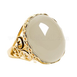 Oval Natural Chalcedony Finger Rings&nbsp;WG05C38-01
