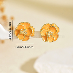 Flower Brass Stud Earrings&nbsp;VS5484-4