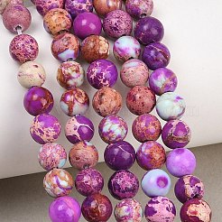 Natural Imperial Jasper Beads Strands&nbsp;G-I122-6mm-16
