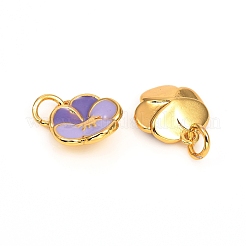 Brass Enamel Charms&nbsp;X-ZIRC-F816-02C-G