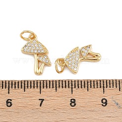Brass Micro Pave Cubic Zirconia Charms&nbsp;KK-B157-21G-01