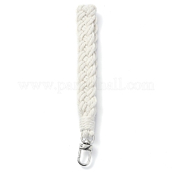 Handmade Macrame Cotton Threads Wrist Strap Pendant Decoration&nbsp;HJEW-JM02720-02