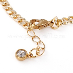 Golden Plated Brass Enamel Chain Bracelets&nbsp;BJEW-JB05881
