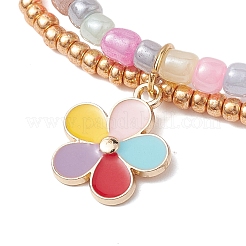 Glass Seed Double Layer Multi-strand Bracelets&nbsp;BJEW-MZ00055-03