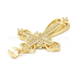 Brass Micro Pave Cubic Zirconia Pendant&nbsp;ZIRC-C021-31G