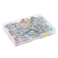 48Pcs 12 Color Electroplate Glass Pendants&nbsp;PALLOY-AB00111
