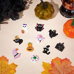20Pcs 10 Style Halloween Theme Opaque Resin Cabochons&nbsp;RESI-SC0001-63