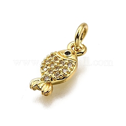 Brass Micro Pave Cubic Zirconia Pendants&nbsp;KK-Z100-05G