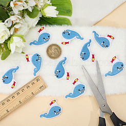 10Pcs Polyester Embroider Thread Iron on/Sew On Patches&nbsp;PATC-CY0001-41