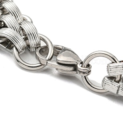 Non-Tarnish 304 Stainless Steel Mesh Chain Bracelets&nbsp;BJEW-C042-02P